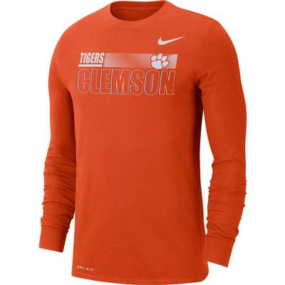 Clemson Nike Men's Legend Team Issued Long Sleeve Tee