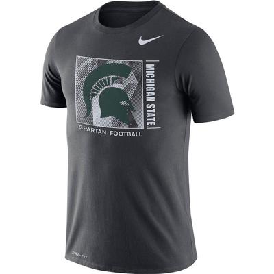 Michigan State Nike Men's Dri-fit Cotton Team Issue Short Sleeve Tee