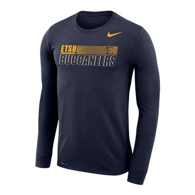 ETSU Nike Men's Legend Sideline Long Sleeve Tee