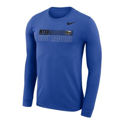MTSU Nike Men's Legend Sideline Long Sleeve Tee