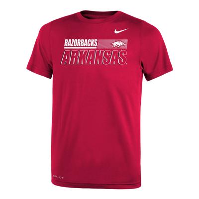 Arkansas Nike Youth Legend Sideline Short Sleeve Tee