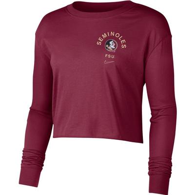 Florida State Nike Women's Dry Cropped Long Sleeve Tee