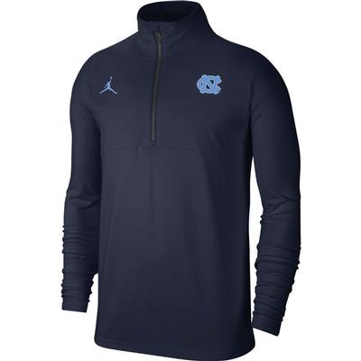 UNC Men's Nike Jordan Brand Coaches Half Zip Pullover