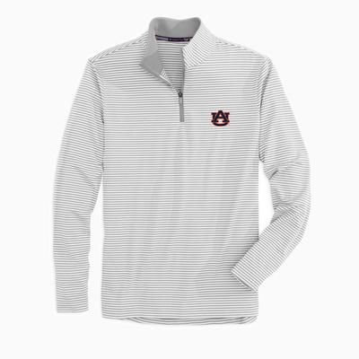 Auburn Southern Tide Men's Tonal Stripe Performance 1/4 Zip Pullover