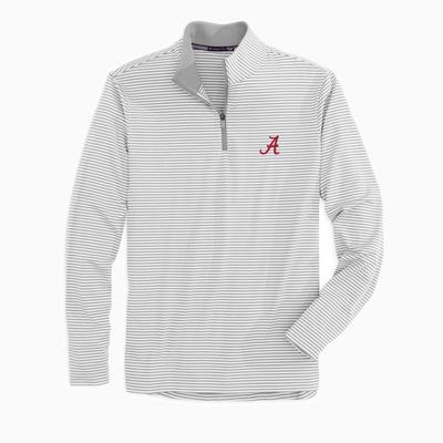 Alabama Southern Tide Men's Tonal Stripe Performance 1/4 Zip Pullover