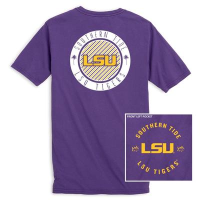 LSU Southern Tide Women's Collegiate Palmetto Circle Design Tee