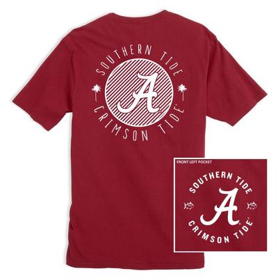Alabama Southern Tide Women's Collegiate Palmetto Circle Design Tee