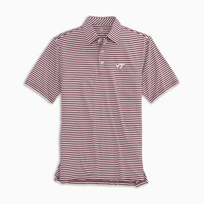 Virginia Tech Southern Tide Men's Driver Stripe Polo