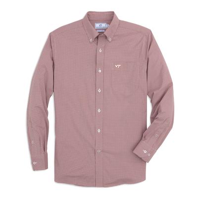 Virginia Tech Southern Tide Men's Intercoastal Gingham Sport Shirt