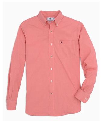 Georgia Southern Tide Men's Intercoastal Gingham Sport Shirt
