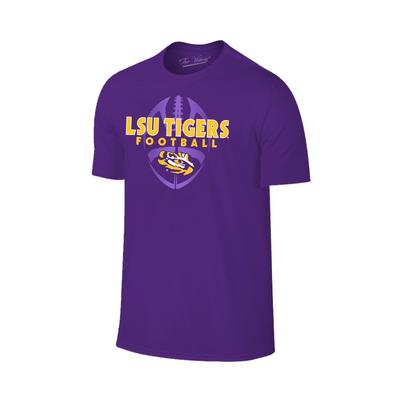LSU Men's Football Vertical Ball Tee