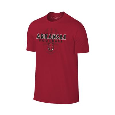 Arkansas Men's Football Vertical Ball Tee