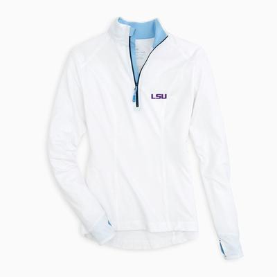 LSU Southern Tide Women's Skipjack Athletic 1/4 Zip Pullover