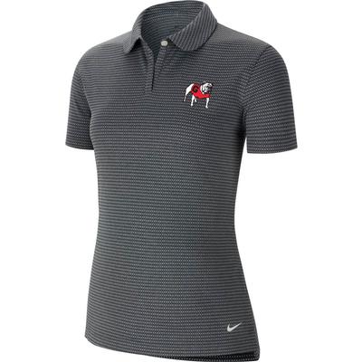 Georgia Nike Golf Women's Victory Texture Standing Bulldog Polo