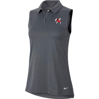Georgia Nike Golf Vintage Women's Victory Texture Sleeveless Standing Bulldog Polo
