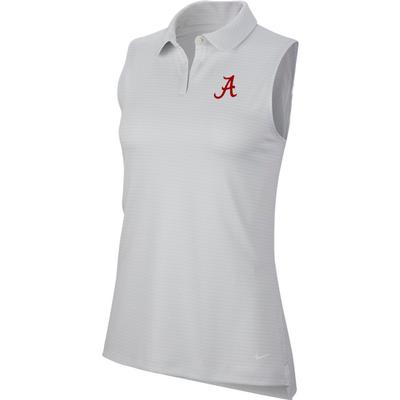 Alabama Nike Golf Women's Victory Texture Sleeveless Script A Polo