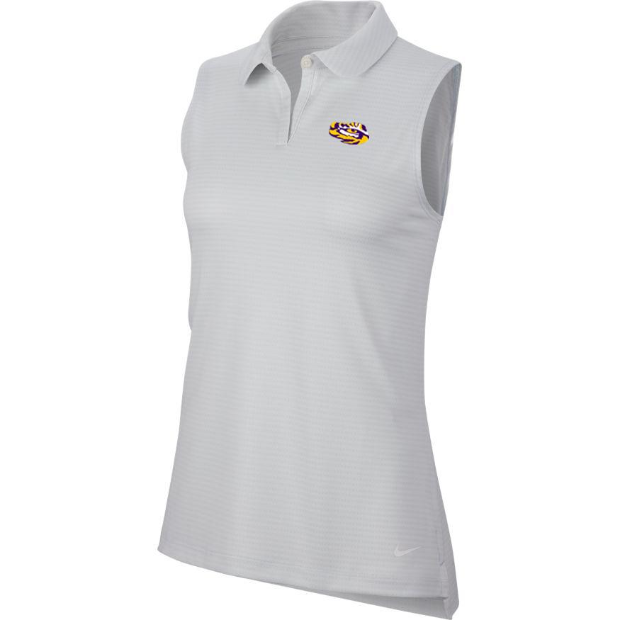 LSU | LSU Nike Golf Women's Victory Texture Sleeveless Tiger Eye Polo | Alumni Hall