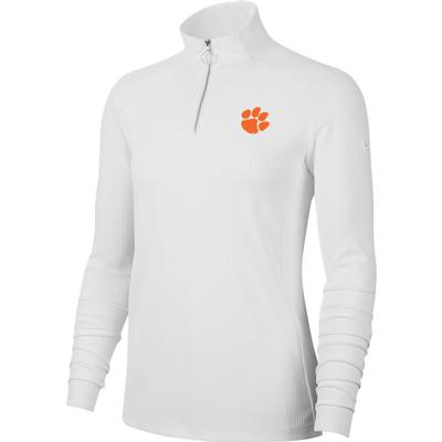 Clemson Nike Golf Women's Victory UV 1/4 Zip Paw Logo Pullover