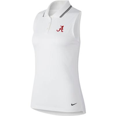 Alabama Nike Golf Women's Victory Sleeveless Script A Polo