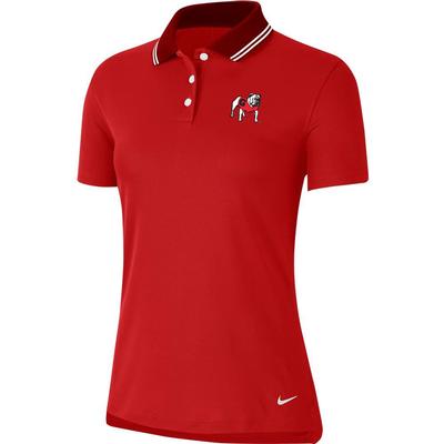 Georgia Nike Golf Vintage Women's Victory Solid Standing Bulldog Polo