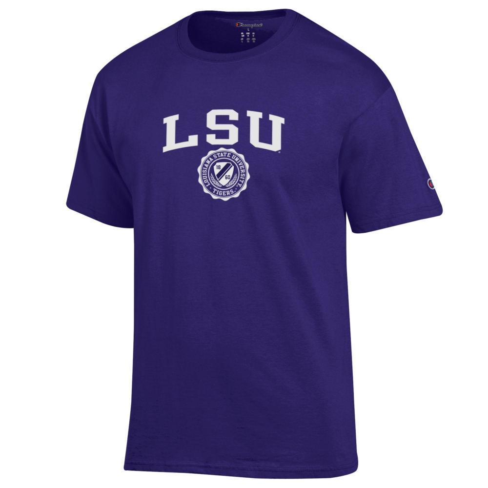 LSU LSU Champion Short Sleeve TShirt With The University Seal