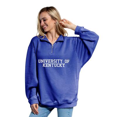 Kentucky Chicka-D Women's Everybody Stacked College 1/4 Zip Pullover