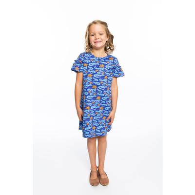 Florida Stewart Simmons Girls Gator Print Ruffle Sleeve Dress
