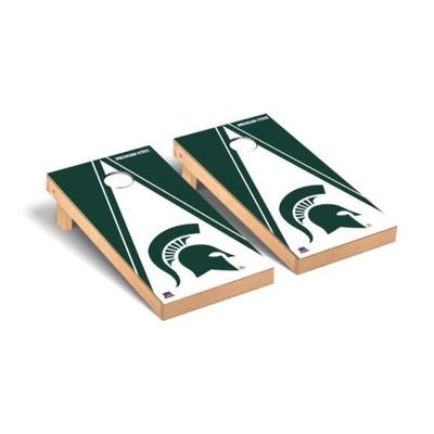 Michigan State Spartan Triangle Cornhole Set