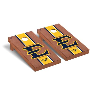 ETSU Block E Rosewood Stripe Cornhole Set