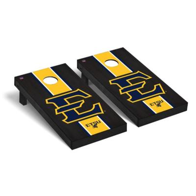 ETSU Block E Onyx Stripe Cornhole Set