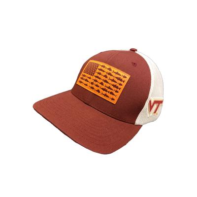 Virginia Tech Columbia Men's PFG Fish Flag Mesh Cap