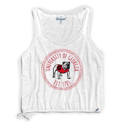 Georgia League Women's Burnout Southern Pastime Drawstring Tank