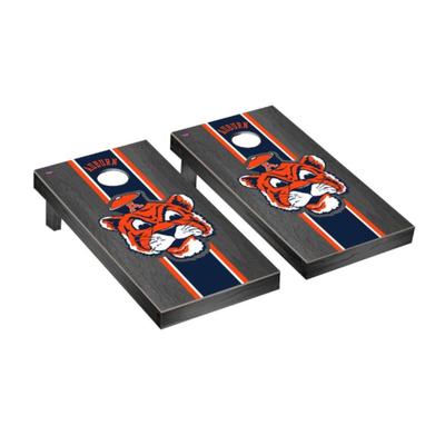 Auburn Vault Aubie Onyx Stripe Cornhole Set