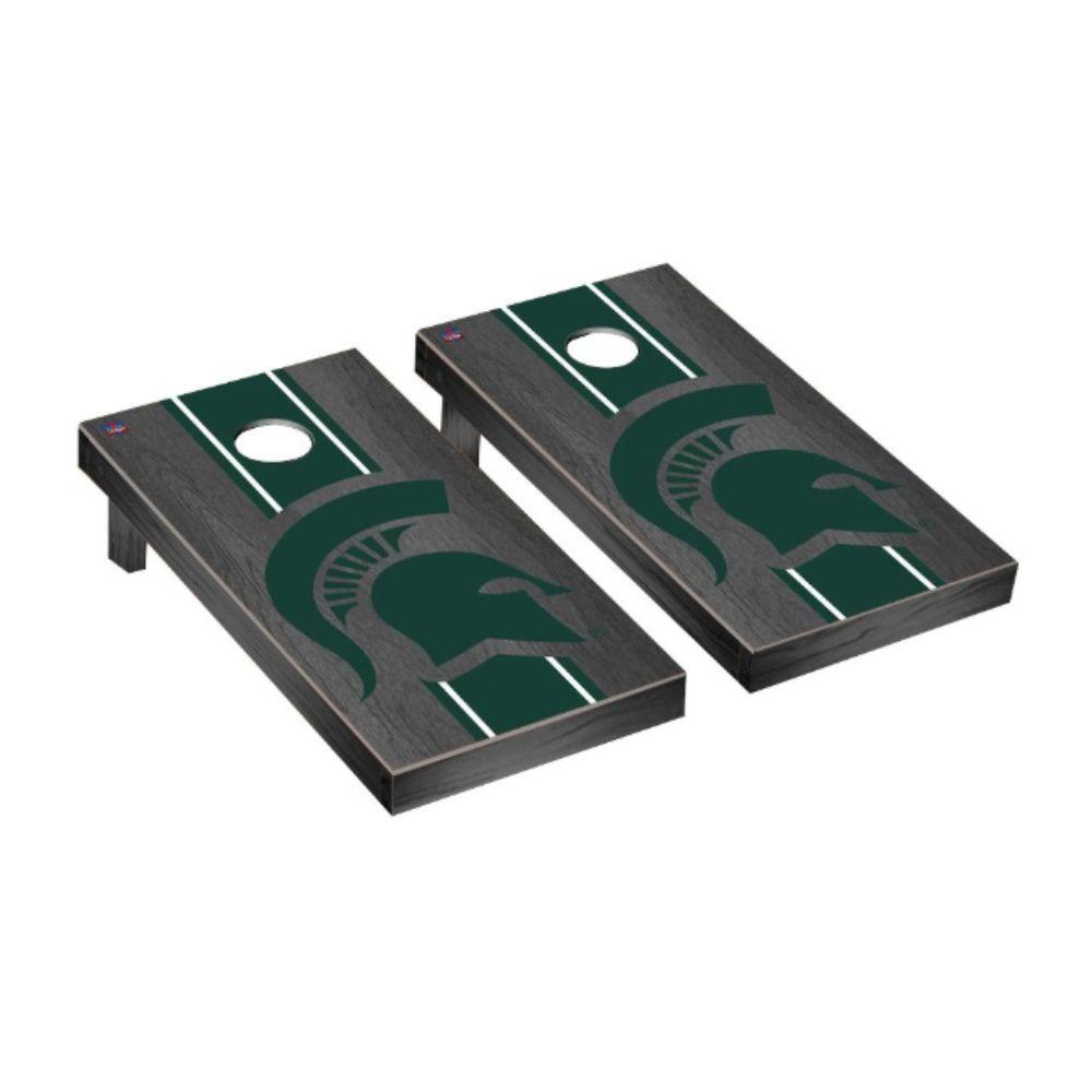 Michigan State Spartan Onyx Stripe Cornhole Set