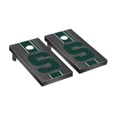 Michigan State Block S Onyx Cornhole Set