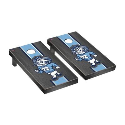 UNC Strutting Ram Onyx Stripe Cornhole Set