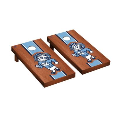 UNC Strutting Ram Rosewood Stripe Cornhole Set