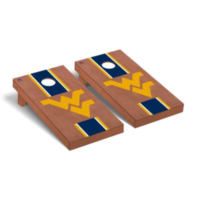 West Virginia Rosewood Stripe Cornhole Set