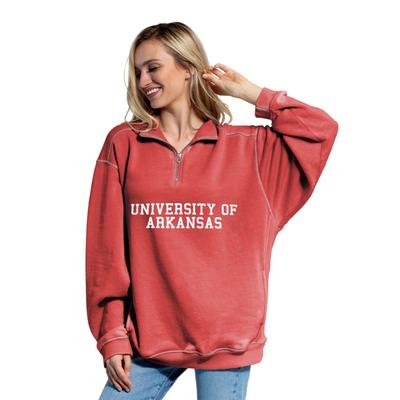 Arkansas Women's Everybody Stacked College 1/4 Zip Pullover