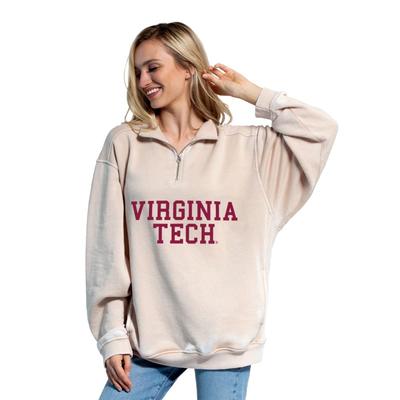 Virginia Tech Chicka-D Women's Everybody Stacked College 1/4 Zip Pullover