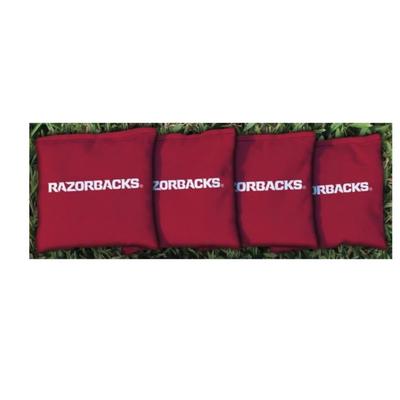 Arkansas Razorbacks Red Cornhole Bag Set