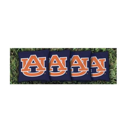 Auburn AU Interlock Navy Cornhole Bag Set