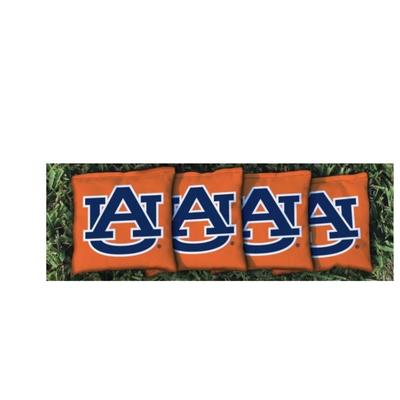 Auburn AU Interlock Orange Cornhole Bag Set