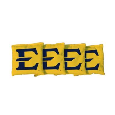 ETSU Block E Yellow Cornhole Bag Set