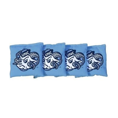 UNC Rameses Carolina Blue Cornhole Bag Set