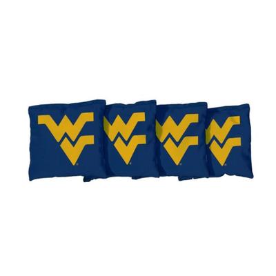 West Virginia Navy Cornhole Bag Set