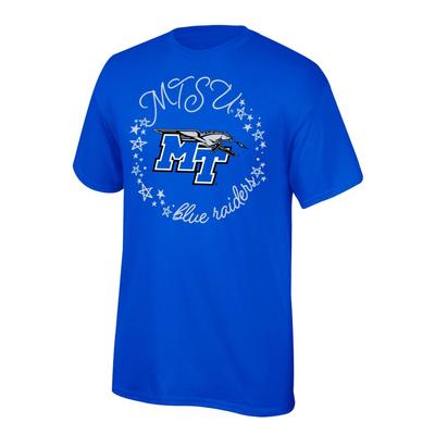 MTSU Youth Circle Stars Script Short Sleeve Tee