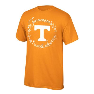 Tennessee Youth Circle Stars Script Short Sleeve Tee