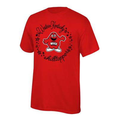 Western Kentucky Youth Circle Stars Script Short Sleeve Tee