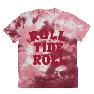 Alabama Kickoff Couture Women's Roll Tide Good Vibes Tie Dye Short Sleeve Tee